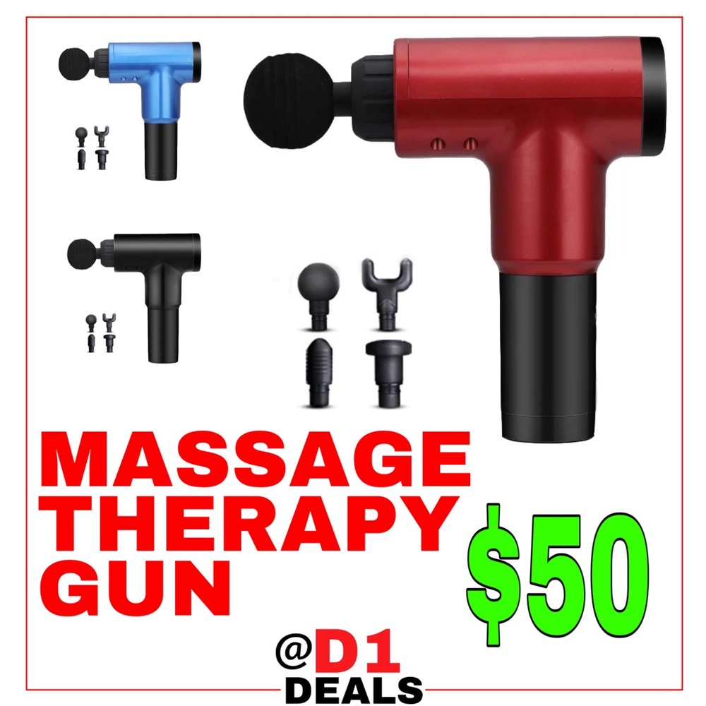Massage Gun w/ Attachments (Therapy, Deep Tissue)